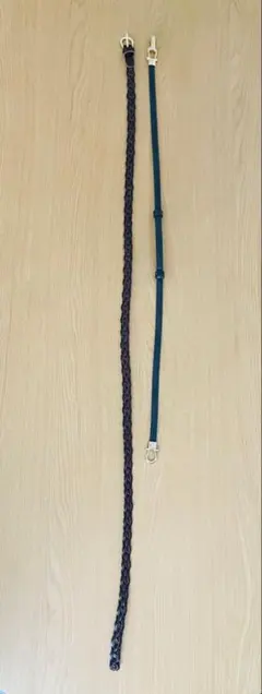 【本日限定値下げ】編み込みベルト ブラウン＆レザーベルト 黒 2本 まとめ売り