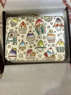 新品未使用　かき氷柄　文庫屋大関　ミニ財布のサムネイル