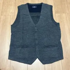 Bonario グレー ボタン付きベスト LL