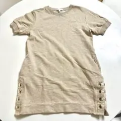 最終値下げ Chloe ベージュ ロゴワンピース サイドリボン10 130cm