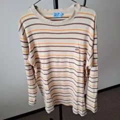 メンズ長袖PikoTシャツストライプ