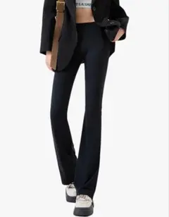 【特価】Karsaer 裏起毛 パンツ レディース L ハイウエスト レギンス