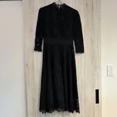 LACE LADIES 総レース ワンピース ブラック S