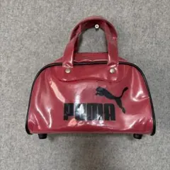 vintage y2k puma ミニ　エナメルバッグ　ハンドバッグ　プーマ