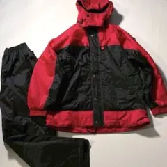 【ビッグサイズ】KISTER スキーウェア 上下セット LL 赤×黒 Y2K