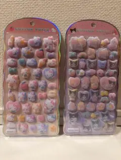正規品　現品　コットンパフィー　サンリオ　キティ＆マイメロ　セット