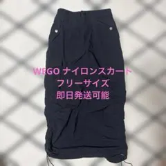 WEGO ドローストリング カーゴロングスカート ブラックのサムネイル