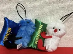 パペットスンスン おやすみピロー マスコット スンスン　緑　青