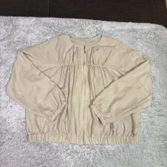 ベージュ ジップアップ ブルゾン　DRESKIP