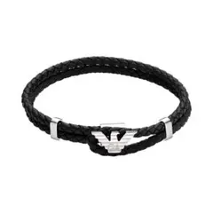 Emporio Armani 編み込みレザーブレスレットのサムネイル