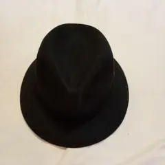 ボルサリーノ Borsalino フェザー付き ハット ブラック 銀座三越購入