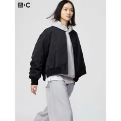 ユニクロ　C ボマージャケット　ブラック　Lサイズ