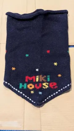MIKI HOUSE ネックウォーマー　ネイビー
