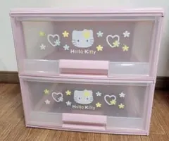 2006年製☆レア】ハローキティ クリアチェスト 2段 引き出し サンリオ