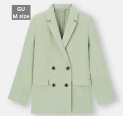 GU ダブルブレストジャケット ライトグリーン M