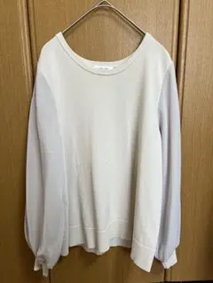 グローバルワークスッキレイ袖布帛プルオーバーLサイズ グレージュ