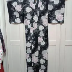 しまむら✦訳あり美品］姫系薔薇柄浴衣 派手柄ピンクローズ ギャル系 