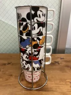 ディズニー ミッキー マグカップ 5個セット ラック付き Francfranc