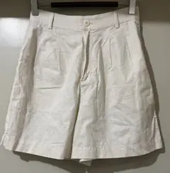 【UNIQLO】リネン混ショートパンツ ホワイト