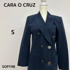 CARA O CRUZ ネイビー ダブルブレストジャケット S