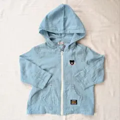 Mikihouse ミキハウス 水色 くま アウター フード DOUBLE.B
