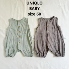 UNIQLO（ユニクロ） フロントボタンカバーオール（ノースリーブ・前開き）のサムネイル