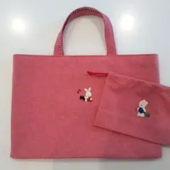 レッスンバッグ♡お弁当袋♡ハンドメイド♡familiarお好きな方に