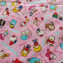 サンリオ/キャラMIX オックス生地/贈り物ギフト110×50cm2020年P