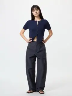 ジャージーバレルレッグパンツ　Sサイズ