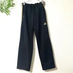 アディダス スウェット トレーニングウェア S 金ロゴ 黒 ウエストゴムとひも