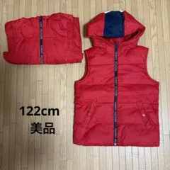 TOMMY HILFIGER ダウンベスト 122サイズ レッド 1点