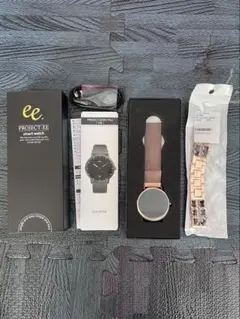試着のみ　project-ee スマートウォッチ ゴールド 換えベルト付き