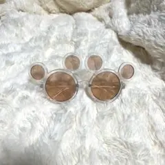 ミッキー型クリアフレームサングラス
