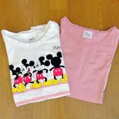 ディズニー Tシャツ セット ミッキー ミニー Lサイズ