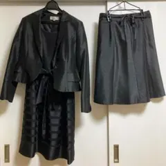 Mサイズ服 ジャケット・スカート・ワンピース 3セットアップ ブラック 女性用