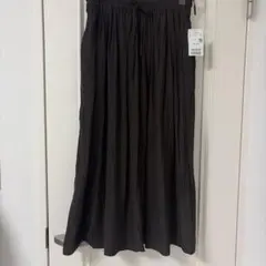 新品 ロングスカート ダークブラウン Lのサムネイル