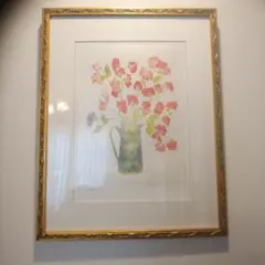 アンディウォホール メキシカンフラワーズ 64/250 証明書付きスクリーン印刷 Andy Warhol / FLOWERS / Golden Shower on Chrome Mylar | 輸入壁紙