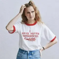 FREAK'S STORE リンガーTシャツ ホワイト レッドのサムネイル