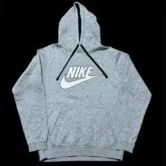 NIKE スウッシュ ビッグロゴ デカロゴ プリント パーカー グレー ナイキ