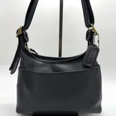 オールドコーチ ショルダーバッグ レザー 黒 肩掛け vintage