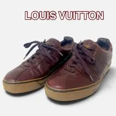 LOUIS VUITTON ルイヴィトン レザースニーカー ブラウン メンズのサムネイル