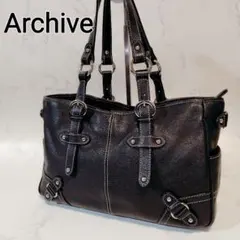 archive studs leather shoulderbag y2k
