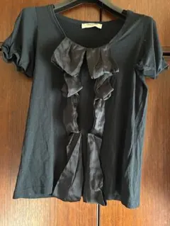 VALENTINO ROMA フリル半袖Tシャツ ブラックのサムネイル