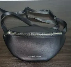 ナンバーナイン本人期レザーウエストバッグボディバッグnumbernineブラック NUMBER (N)INE バッグ ウエストポーチ メンズ 「NUMBER (N)INE