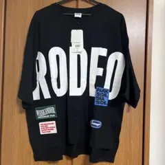 RODEO CROWNS ワッペン付き 半袖Tシャツ ブラック タグ付き