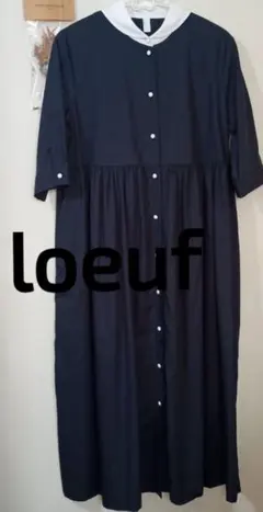 ルフ セーラー襟 バンダナ襟 ワンピース ネイビーマリン サイズf