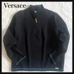 Versace ヴェルサーチ ハーフジップ ニット S ブラック ユニセックス