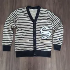 Champion ストライプ カーディガン Mのサムネイル