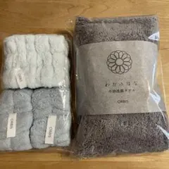 ORBIS 今治洗顔タオル&泡立てネットと吸水ヘアバンド&アームバンドのセット⭐︎のサムネイル