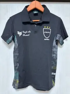 ATHLETA ポロシャツ 黒 カフェ・ド・ブラジル アスレタ ゴルフ Sサイズ